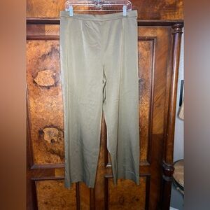 GUC MaxMara- Olive Green/Taupe Wide-Leg Pants. Size US 14